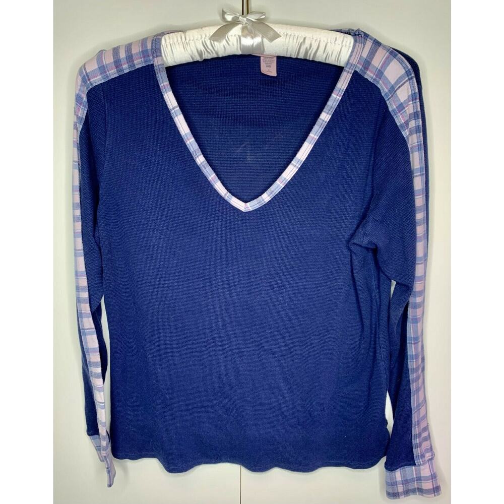 VICTORIA SECRET Women's Long Sleeve Waffle Knit Shirt